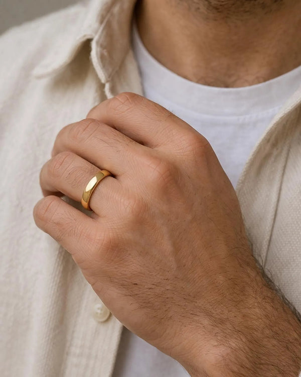 925 Sterling Silver Band Ring – Minimalist Dome, Unisex Everyday Jewelry