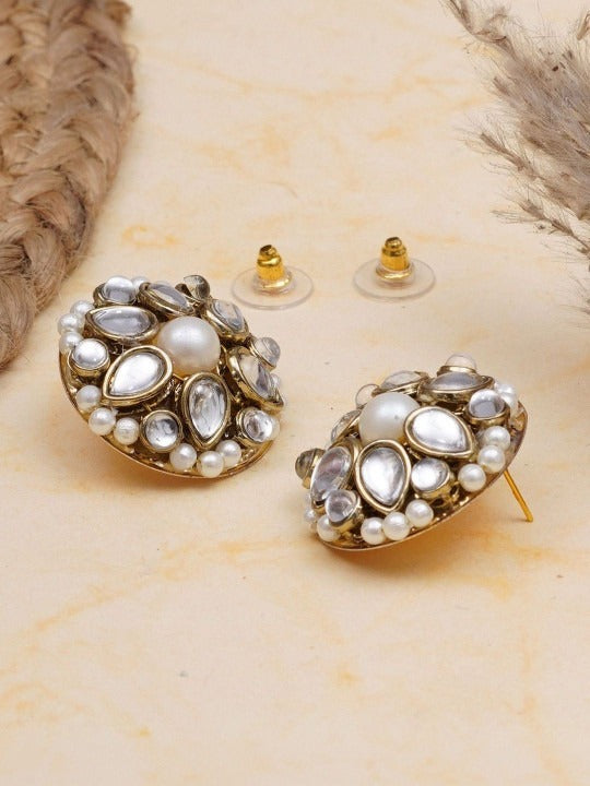 Mini Kundan Flower Stud Earrings