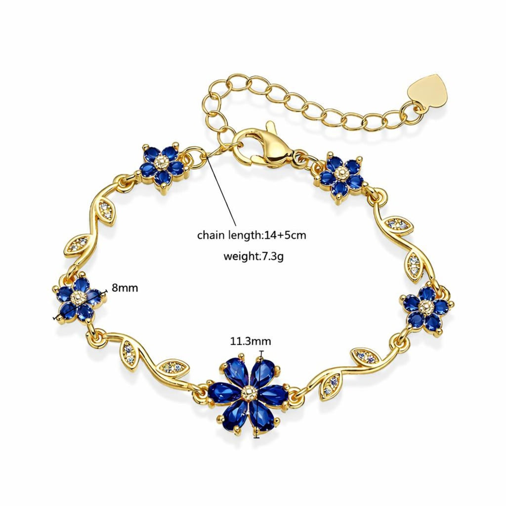 Blue Flower Bracelet
