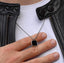 Engraved Black Onyx Necklace for Men