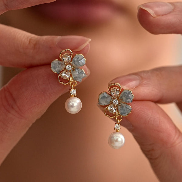 Flower Pearl Earrings