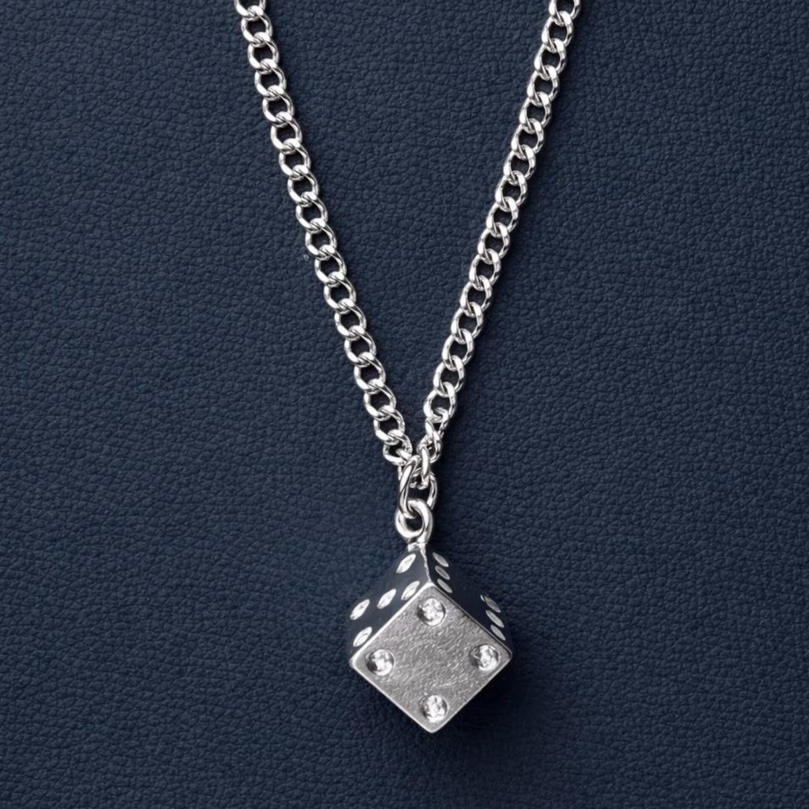 Silver Dice Necklace Main image