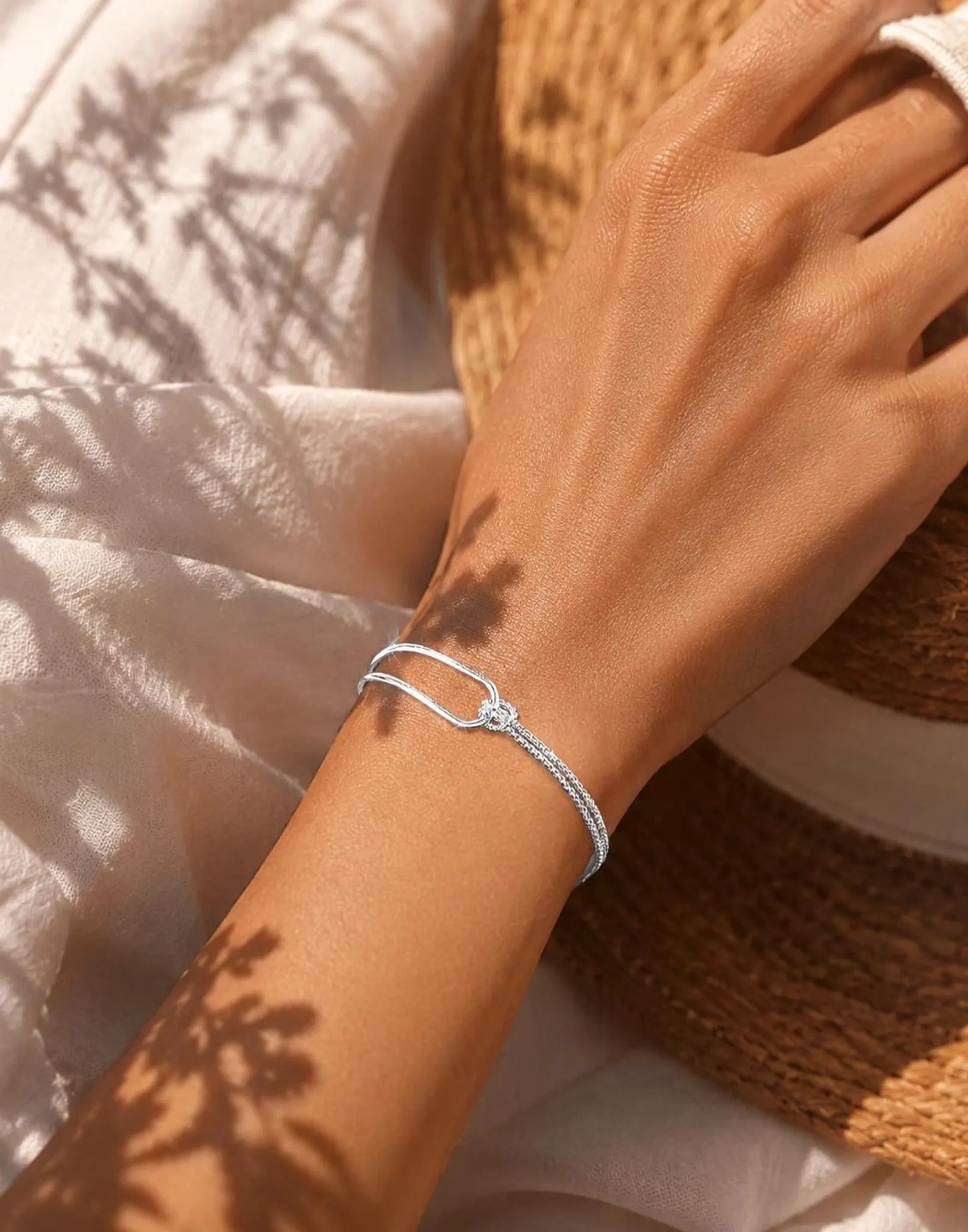 Silver Hand Chain Bracelet