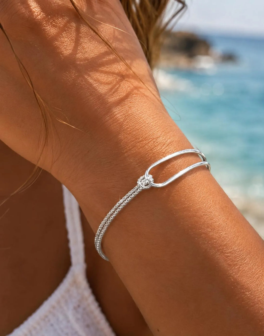 Silver Hand Chain Bracelet
