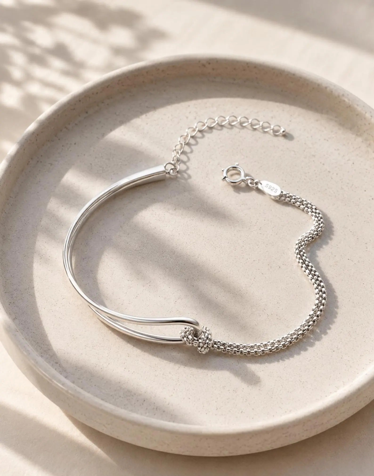 Silver Hand Chain Bracelet