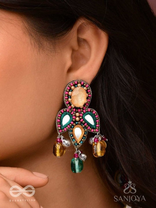 Teardrop Shaped Drop Earrings