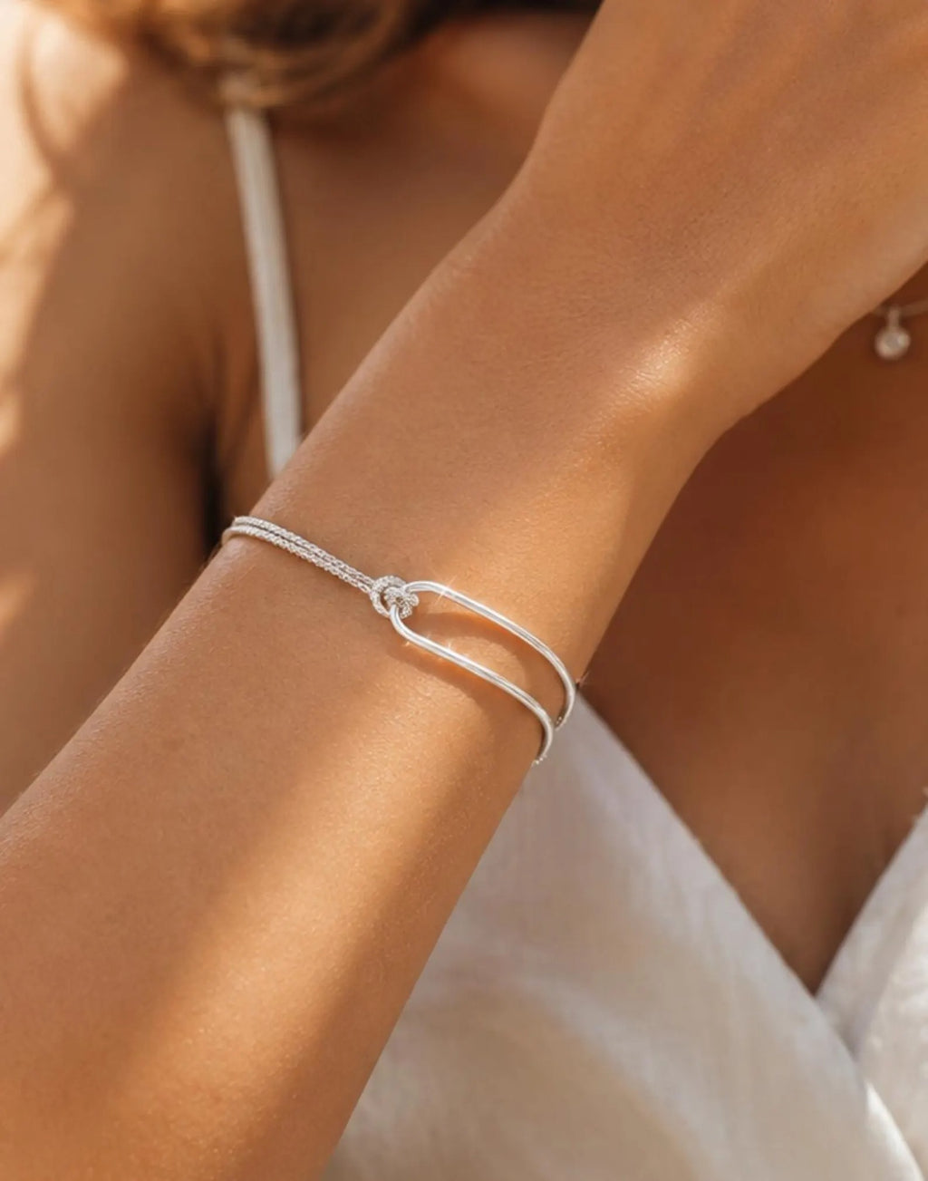 Silver Hand Chain Bracelet