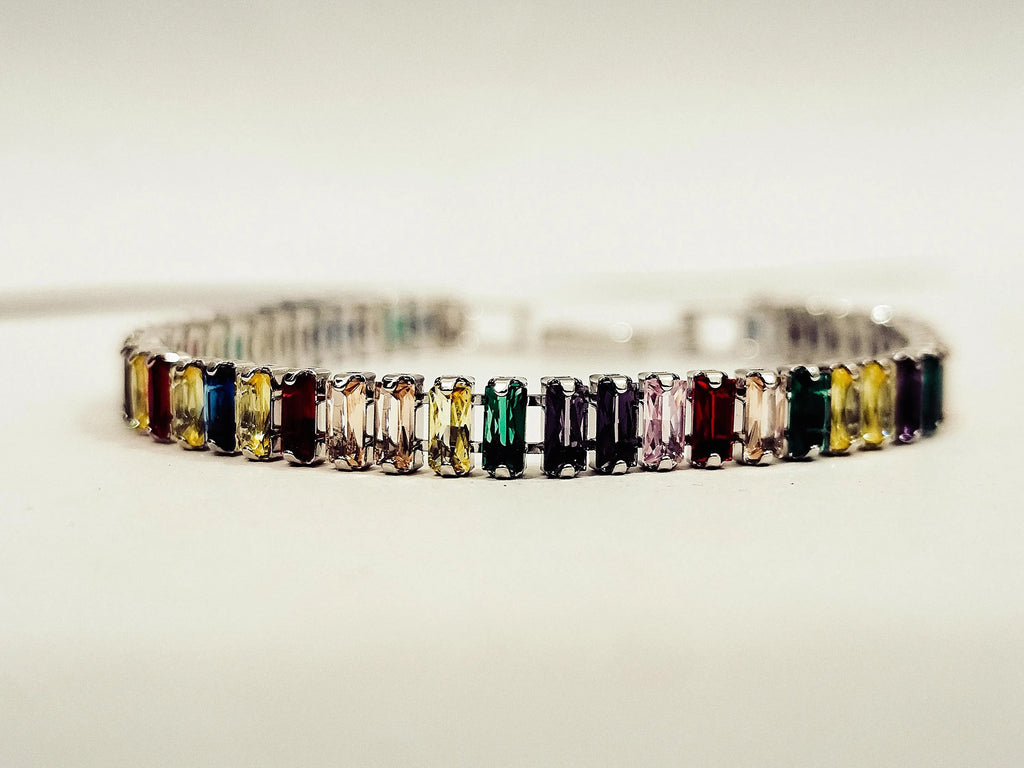 Multi Sapphire Tennis Bracelet