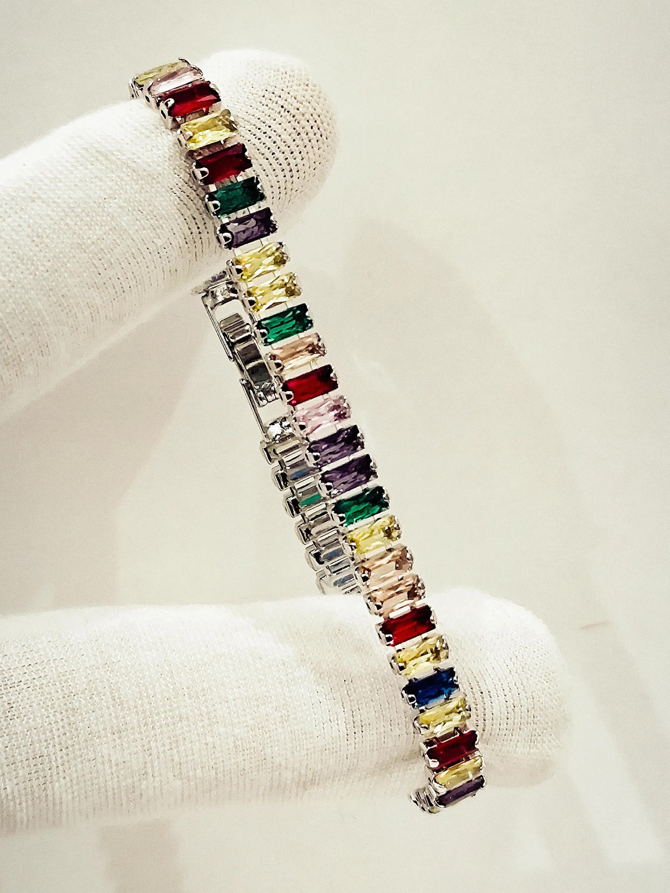 Multi Sapphire Tennis Bracelet