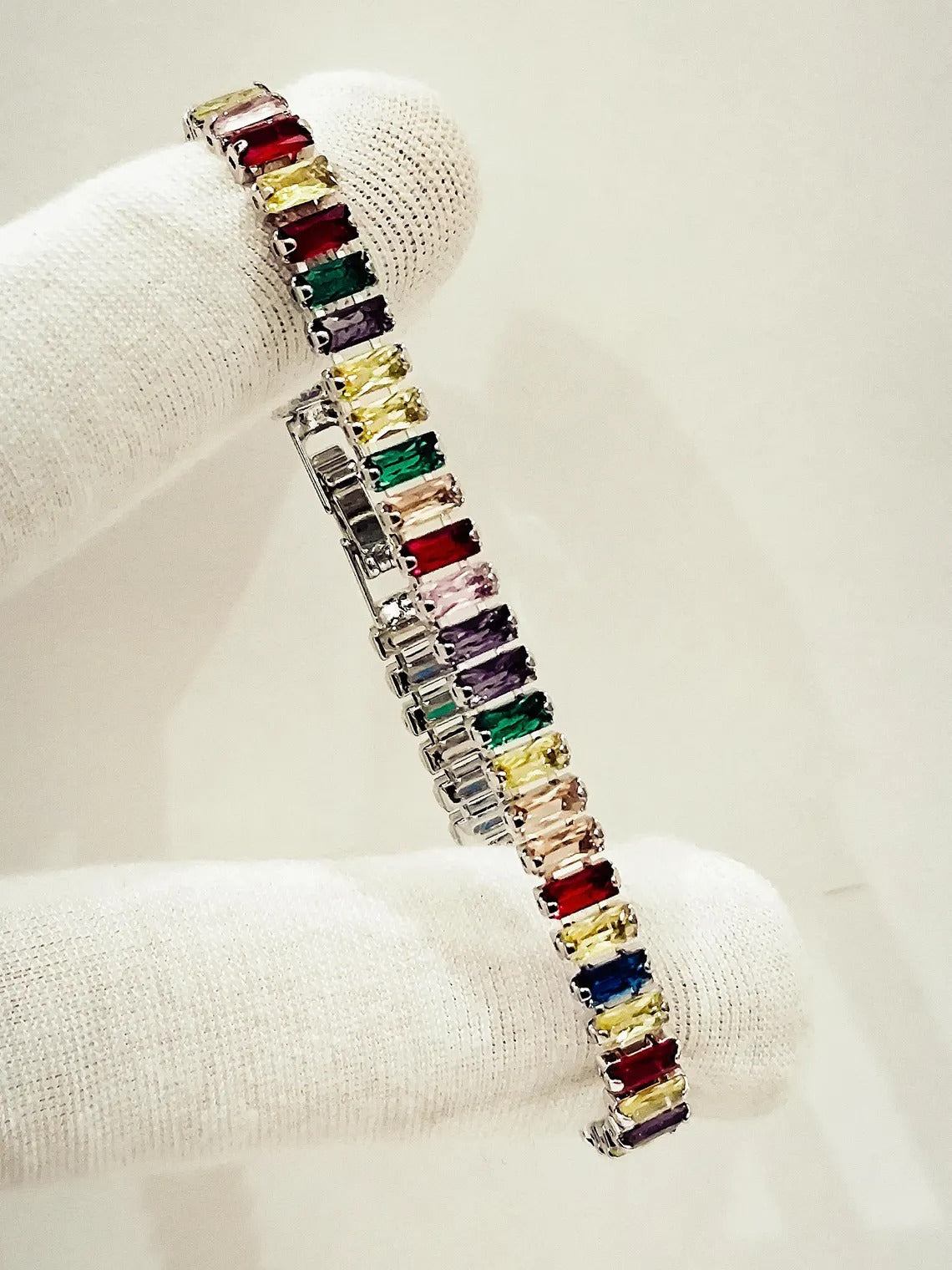 Multi Sapphire Tennis Bracelet Secondary image