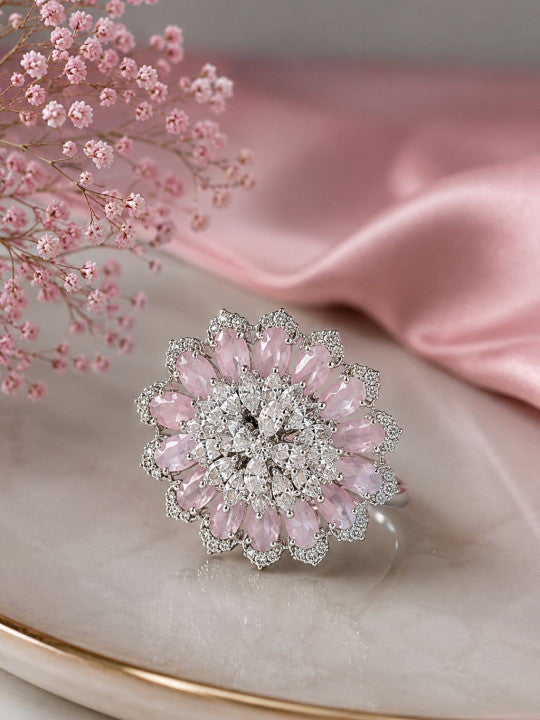 Women Stone Studded & Beaded Finger Ring
