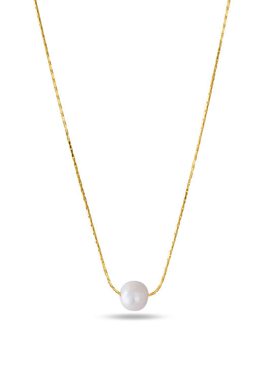 Gold-Plated Delicate Pearl Chain
