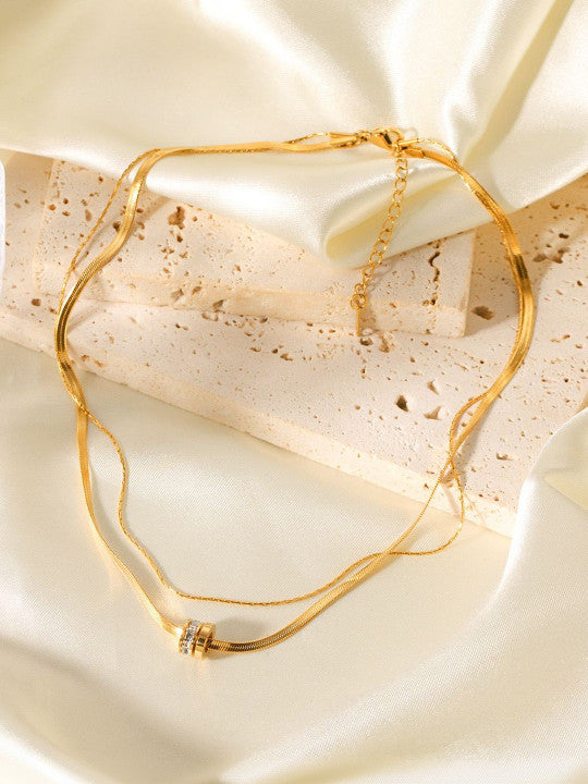 Gold-Plated Layered Necklace