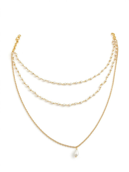Brass Brass-Plated Layered Necklace